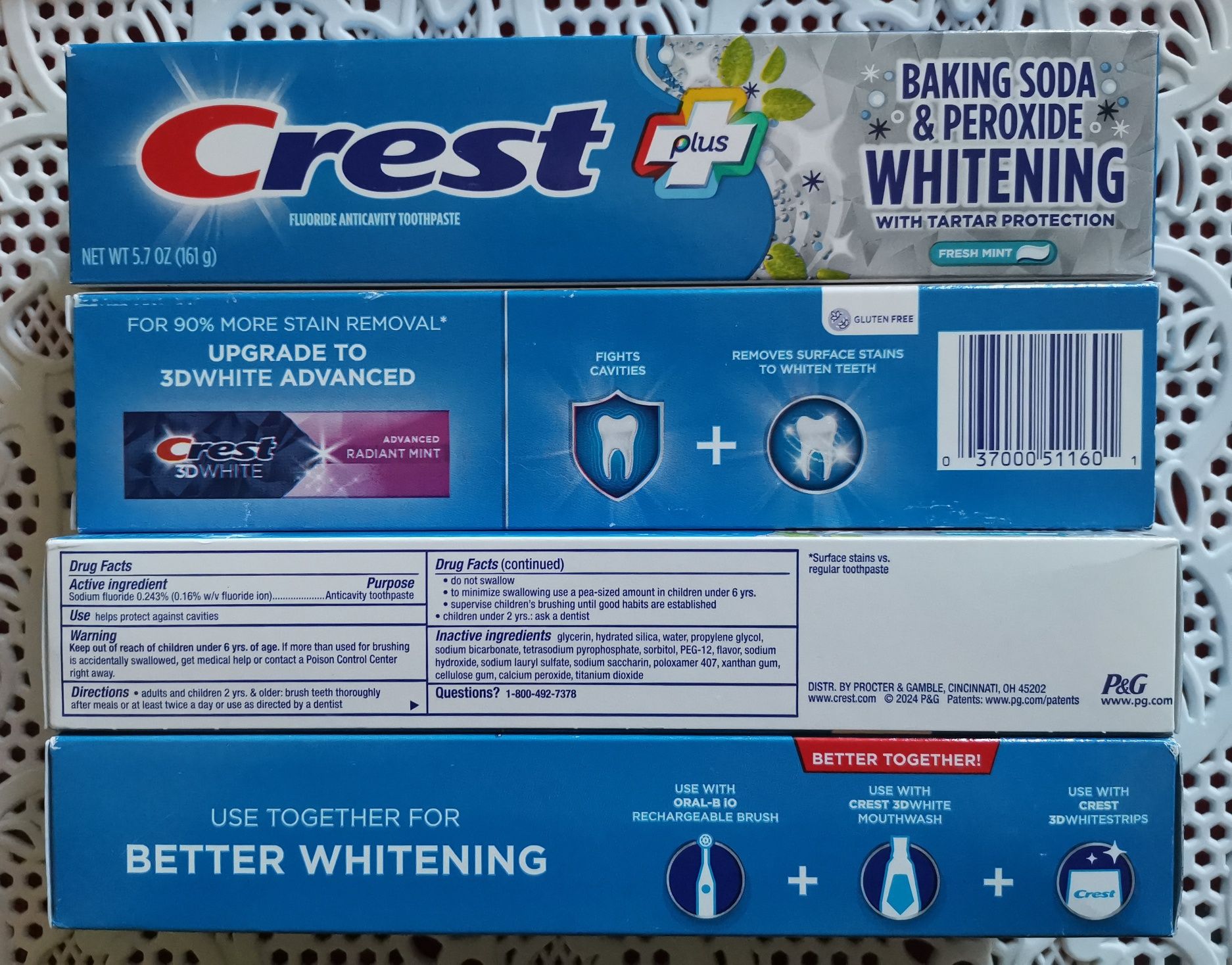 Бездоганна посмішка з Crest Plus Baking Soda & Peroxide Whitening!-USA
