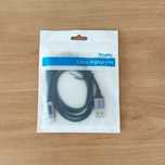 Kabel TOPK USB-A microUSB 3A z Cyfrowym Wyświetlaczem LED - Szary QC 1