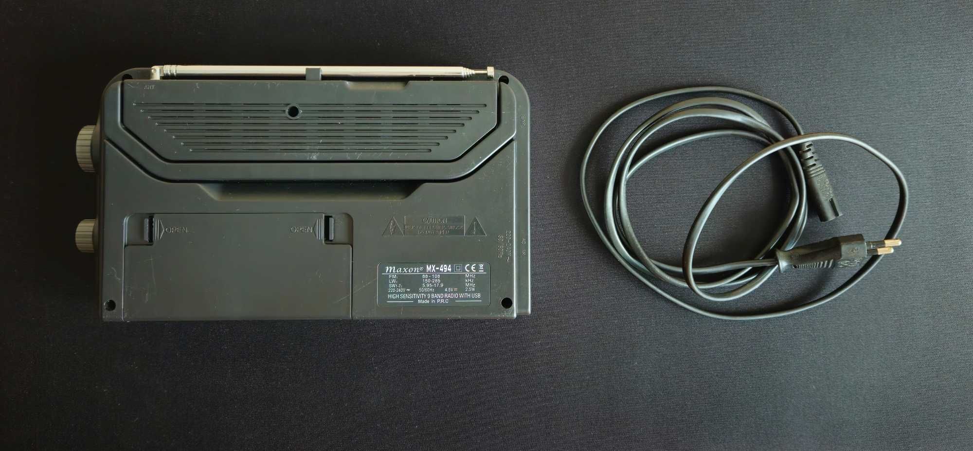 Radio MX-494 9 zakresowe FM LW SW MP3 USB Karty SD