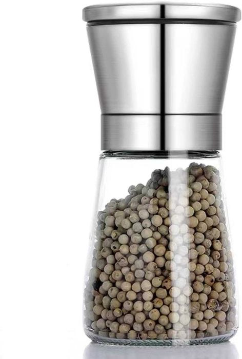 Młynek do soli i pieprzu, młynek do przypraw ze stali nierdzewnej 2szt