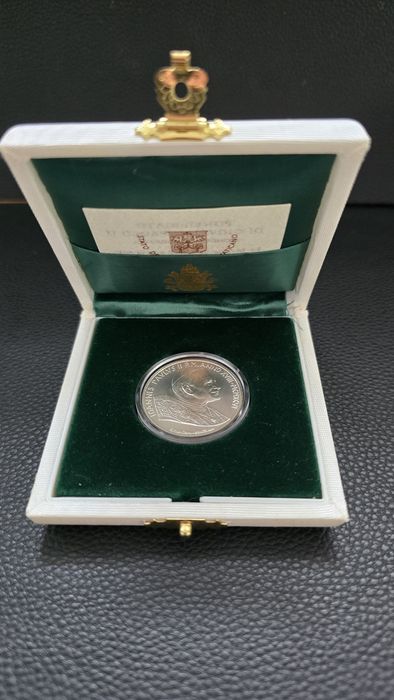 Moneta 500 Lira Srebro JP II niski nakład