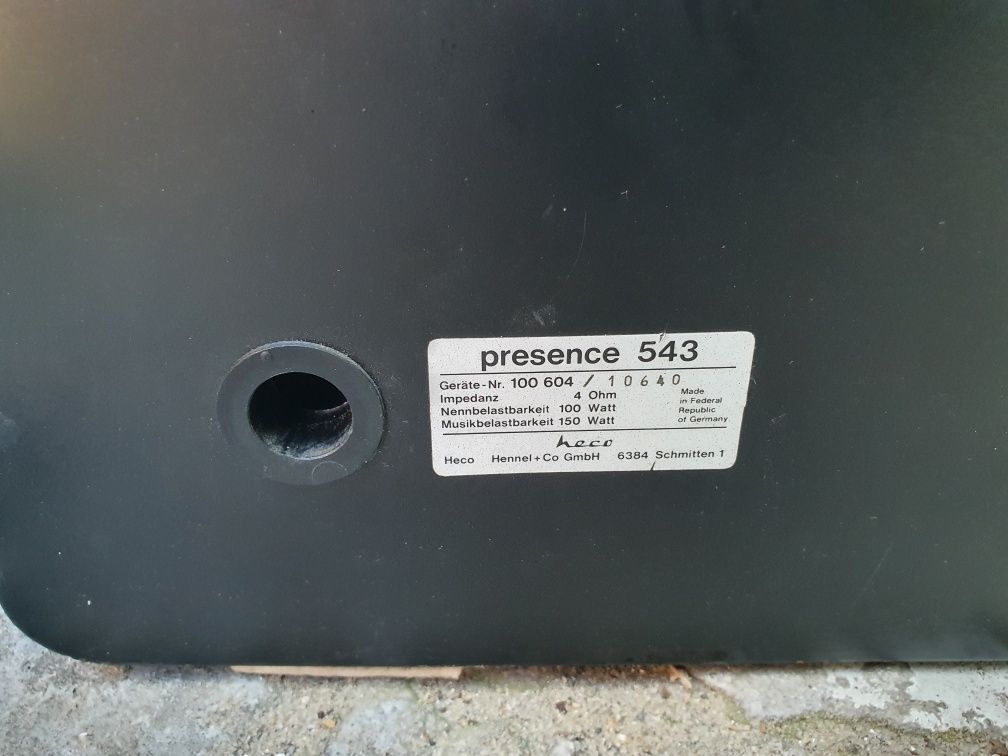 Potężne kolumny HECO presence 543 4ohm 100/150W 30cm bass 20-25khz