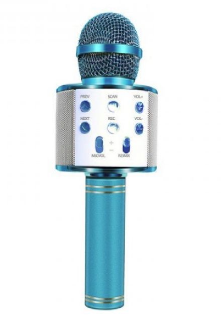 Беспроводной Bluetooth Караоке микрофон WS-858 Blue