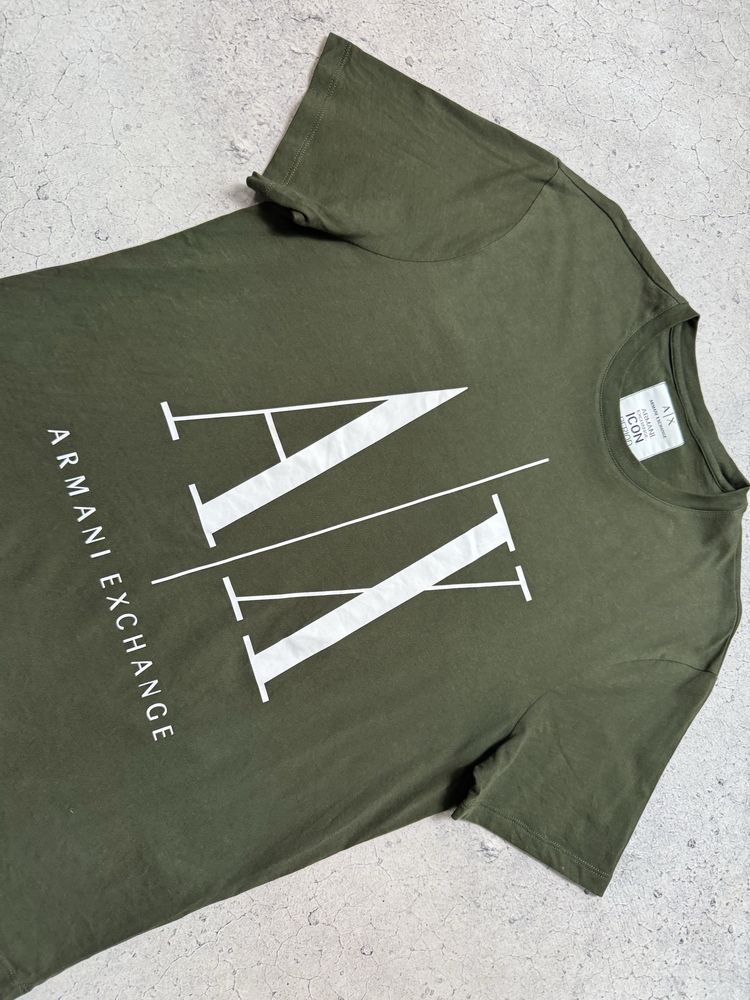 Как Новая Футболка AX Armani Exchange С Большим Логотипом S-M