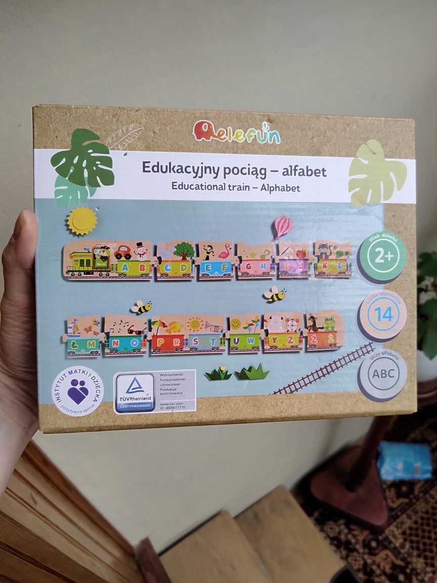 Edukacyjne puzzle alfabet pociąg Nowe