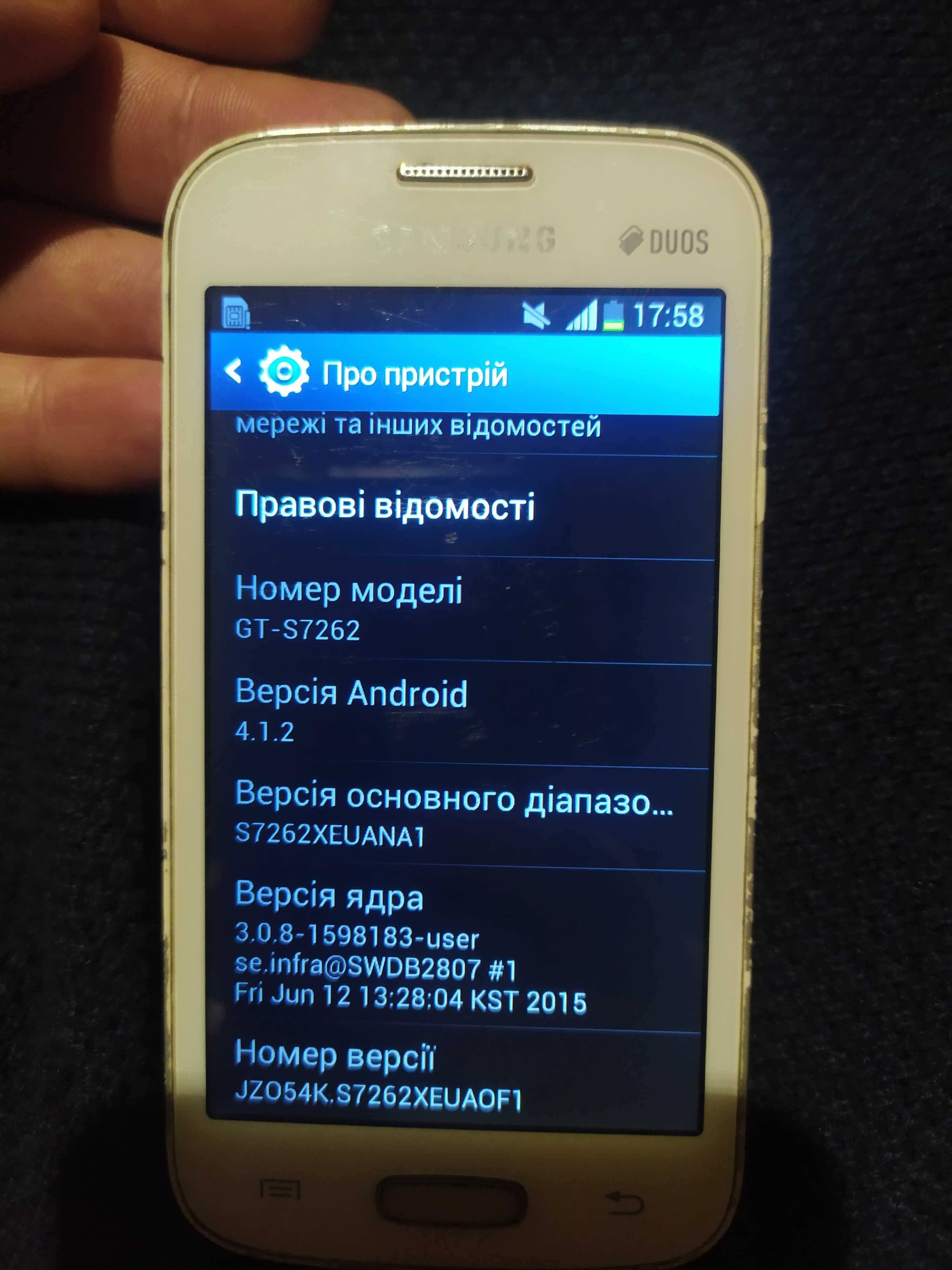 Samsung gelaxi star + gt-s7262