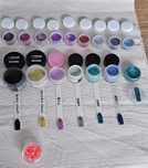 Zestaw 16 dip powder proszków do manicure tytanowy - gratis ozodoby