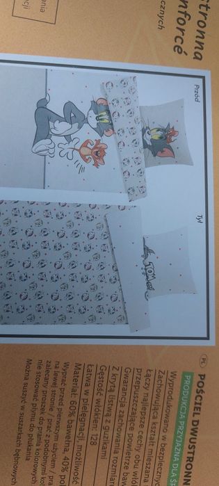 Nowa pościel dziecięca z bawełną renforcé  Tom & Jerry, 140 x 200 cm