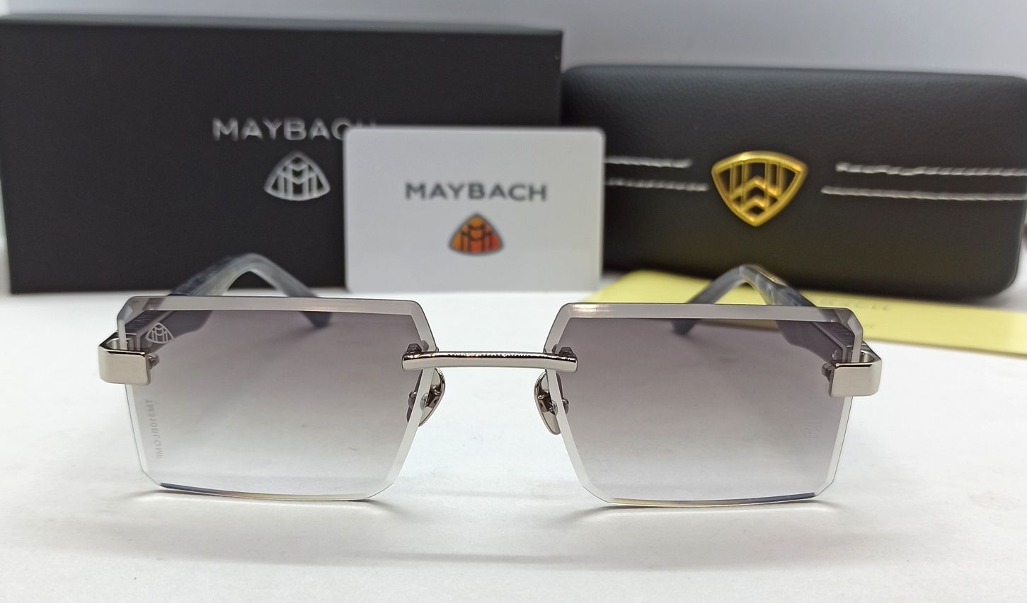 Maybach очки унисекс линзы прямоугольные серый градиент дужки мрамор