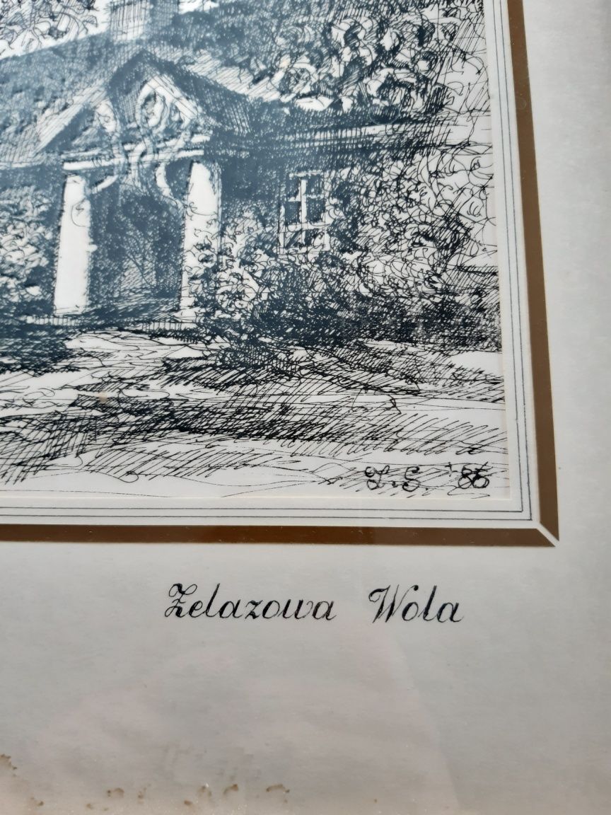 Grafika Żelazowa Wola 1988 r. Cepelia