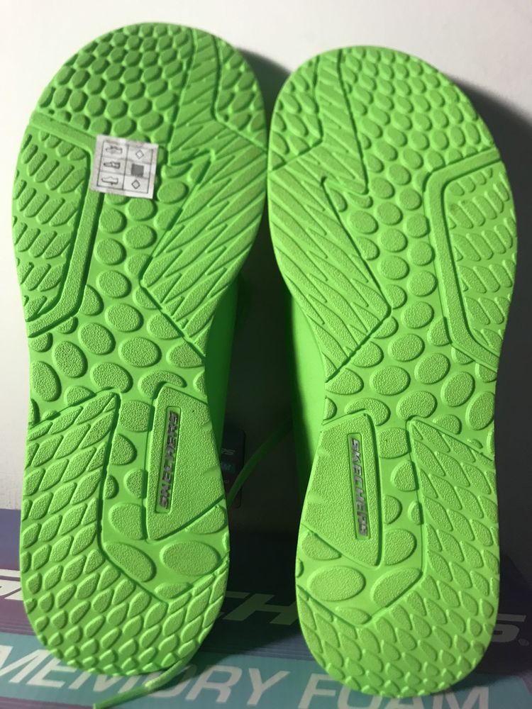 Neonowe, wegańskie sneakersy SKECHERS rozmiar 40/41 - 27cm