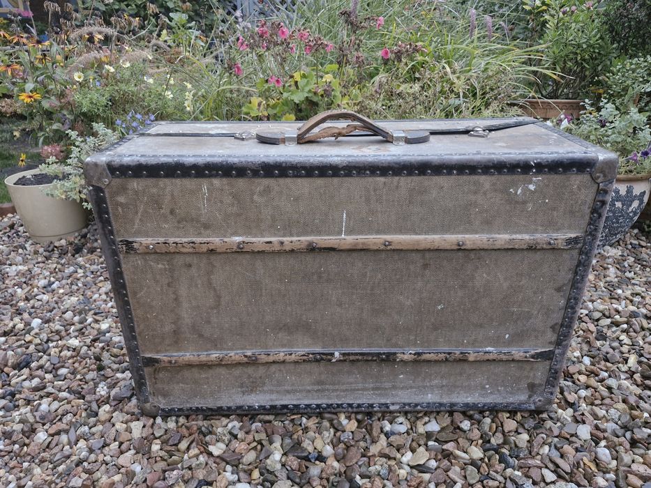 Stary Zabytkowy Kufer Podróżny XIX wiek