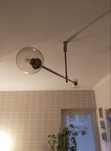 Lampa mosiezna z 2 kloszami