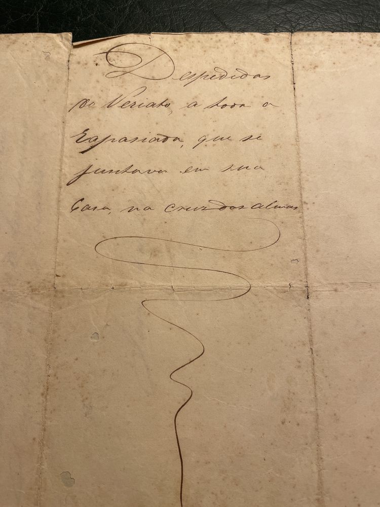 Poema anónimo datado de 1 de janeiro de 1845