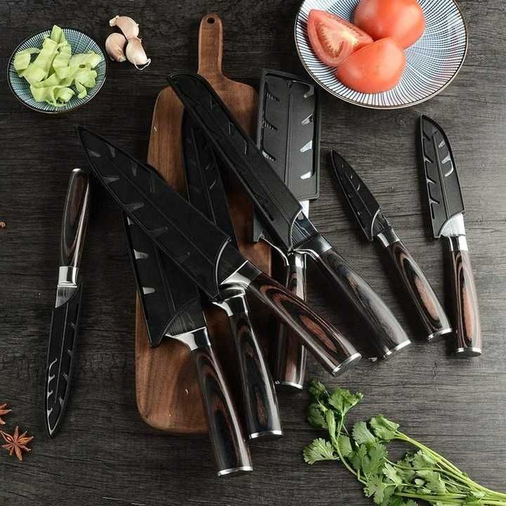 PROMOCJA! Japońskie Noże Kuchenne - Zestaw 10 sztuk! Wysoka Jakość!