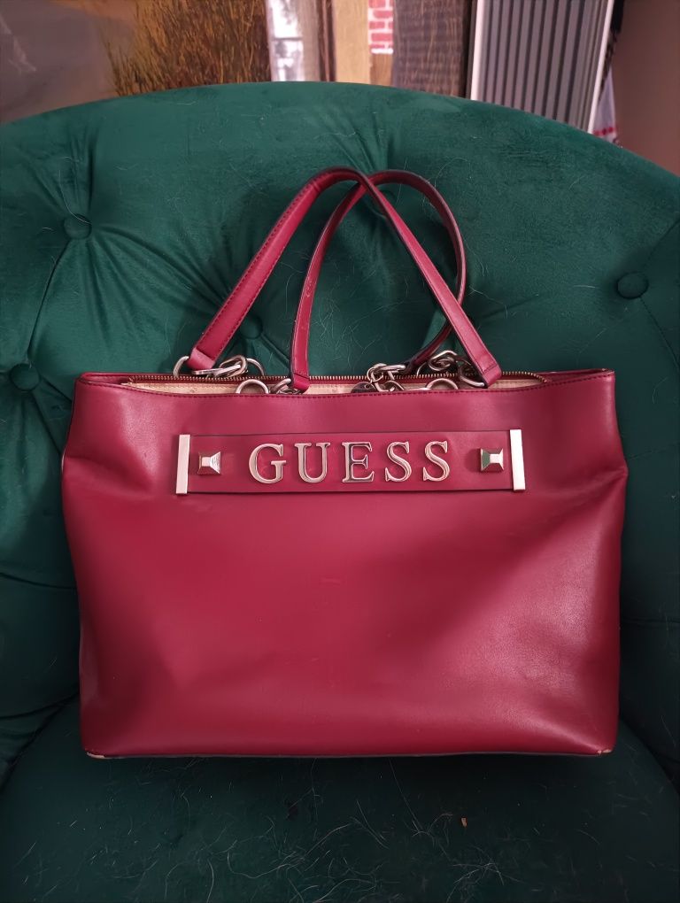 Torebka GUESS bordowa czerwona