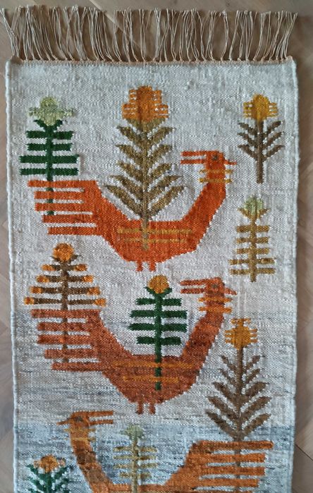 Kilim "Kurka wodna" - Maria Bujakowa, Polska Tkanina Artystyczna.