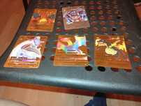 Cards Pokémon (dourados e prata)