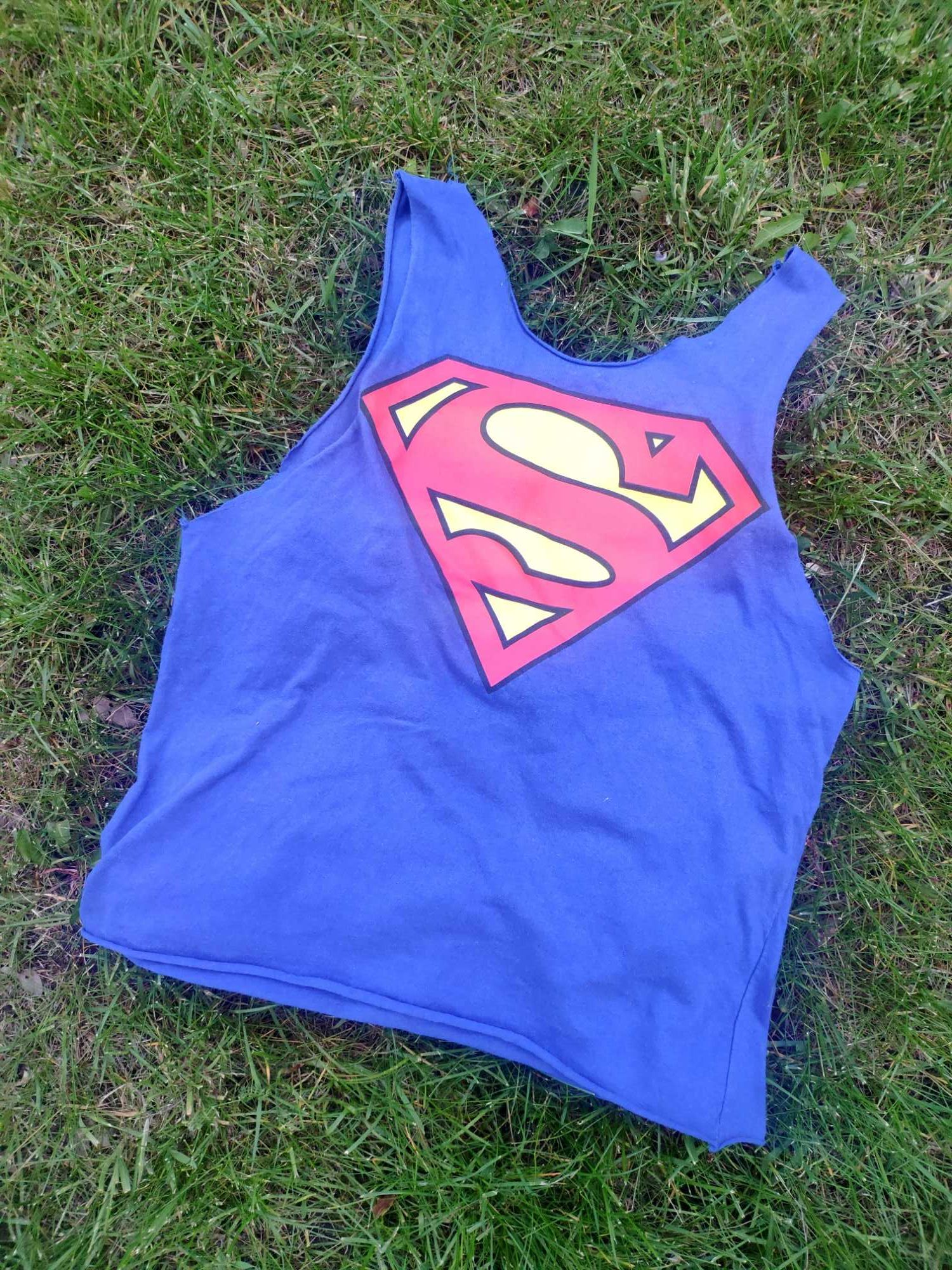 Koszulka niebieska bokserka podkoszulek bluzka Superman S M unisex