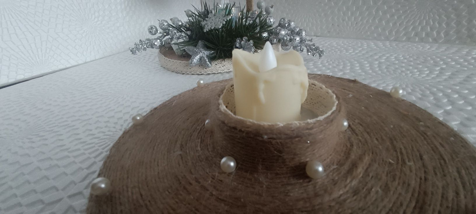Новогодняя ёлочка с подсветкой, декор. Ручная работа