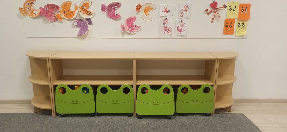 Regały szafki z atestem do przedszkola lub żłobka, Minty Nowa Szkoła