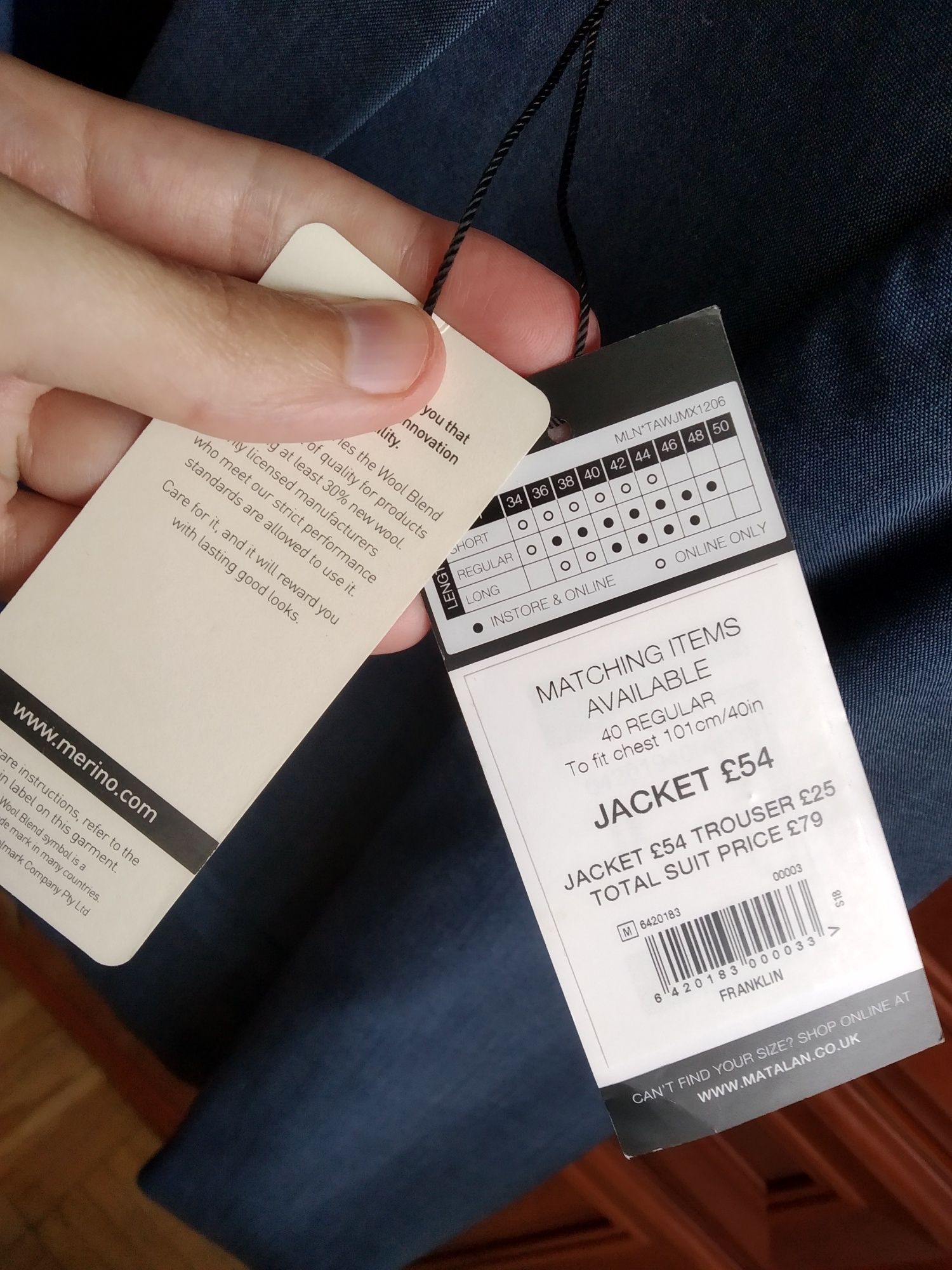 Taylor and Wright wool blend slim fit jacket marynarka męska wełna