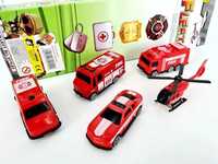 Pojazdy Straż pożarna nowe autka zabawka dla dziecka czerwone