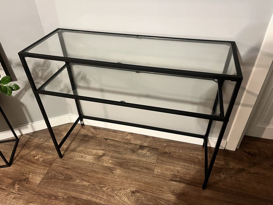 Konsola szklana dwupoziomowa
