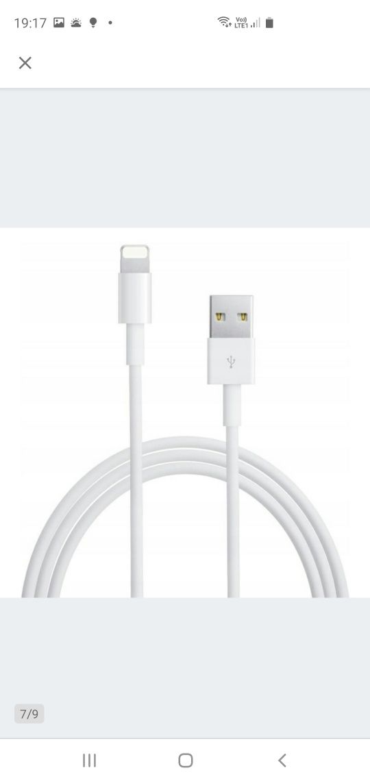 Kabel USB Co2 Lightning 2 m biały szybki