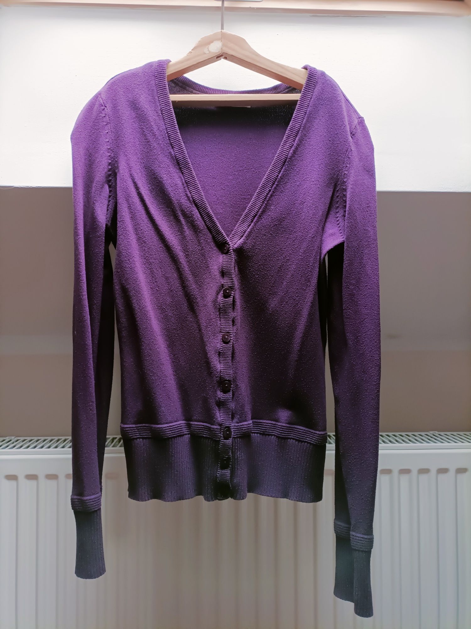 Fioletowy sweterek rozpinany Orsay xs
