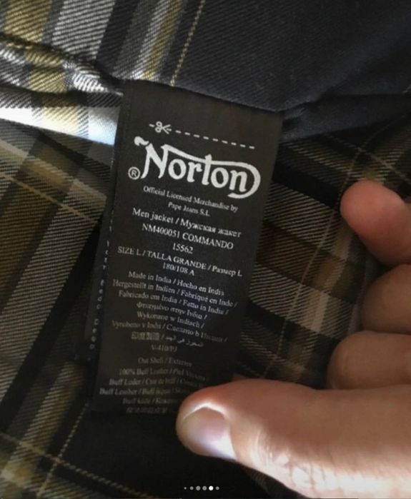 Blusão Moto Couro Norton / Triumph