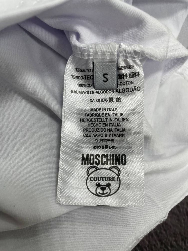 MOSCHINO 2024 Exclusive Женская футболка белая принт люкс лето s-xl