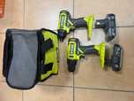 Zestaw Ryobi Wkrętarka + zakrętarka 18v + 2bat 1,5ah Nowy