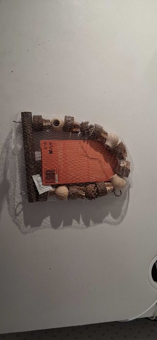 Tiaki  huśtawka dla ptaków papug naturalna 18 cm, wys.25 cm