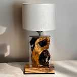 Lampa z drewna oliwnego i żywicy epoksydowej | Handmade