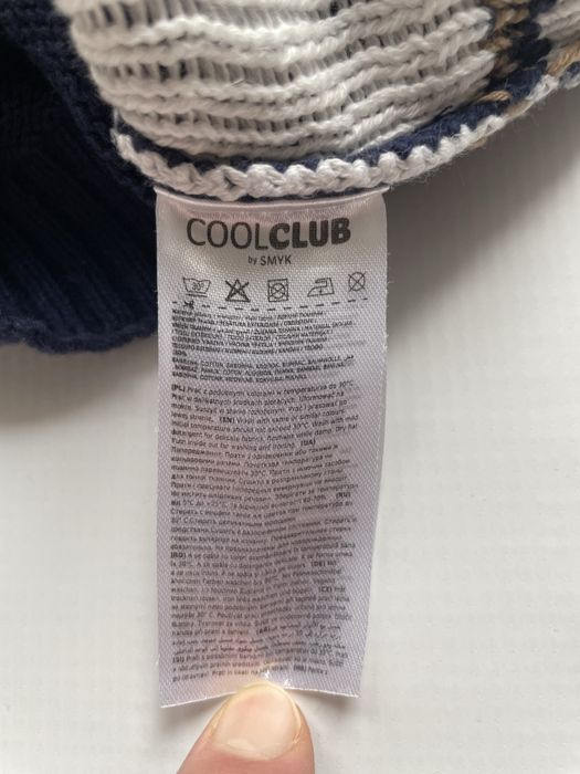 Sweterek chłopięcy Cool Club 86 – zimowy wzór, idealny stan