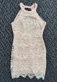 Ivory Lace Dress blush