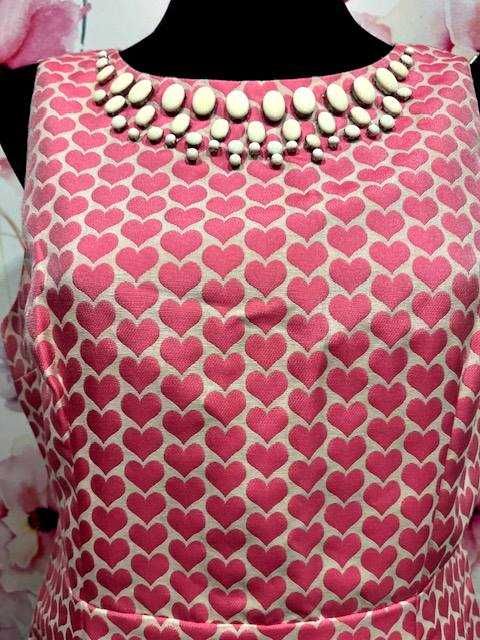 next sukienka koktajlowa modny wzór serca dzety nowa roz.42