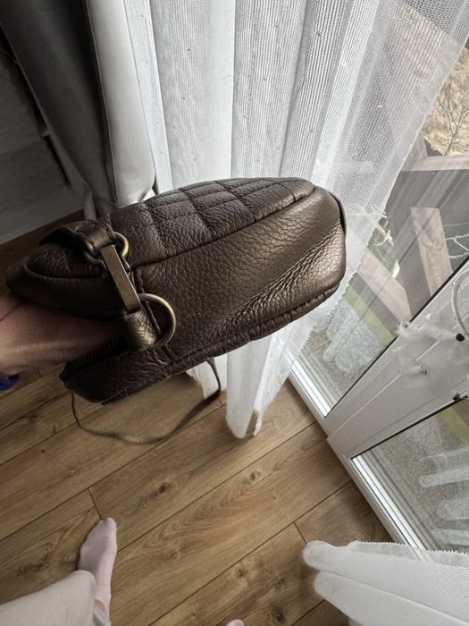 Сумка Intent золота шкіряна крос боді