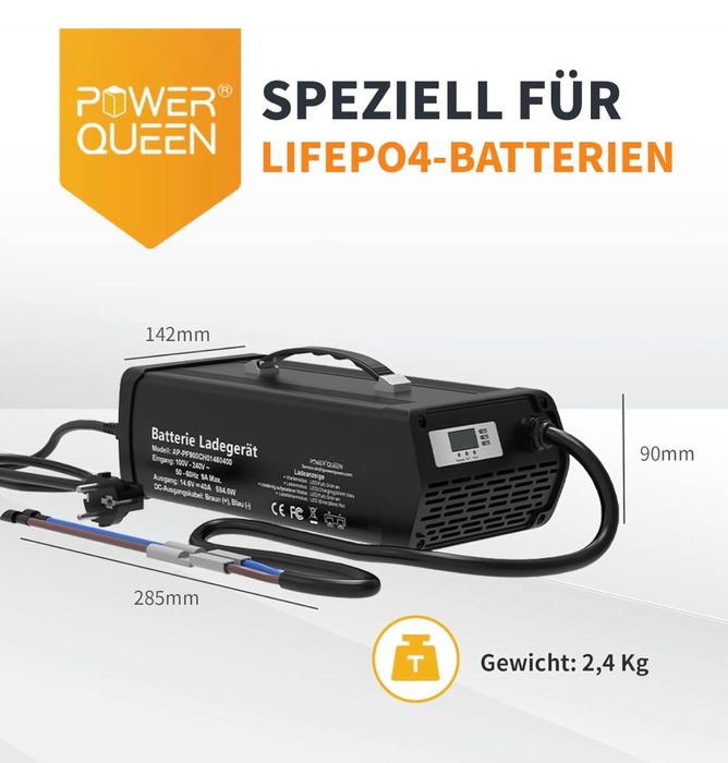 В наличии Киев. Зарядное устройство LiFePO4  Power Queen 14,6 В 40 А