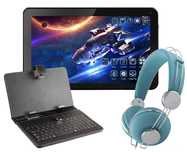Tablet edukacyjny dla dzieci 7'' 4G + słuchawki + etui z klawiatura