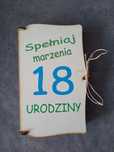 Pudelko na pieniądze 18 urodziny