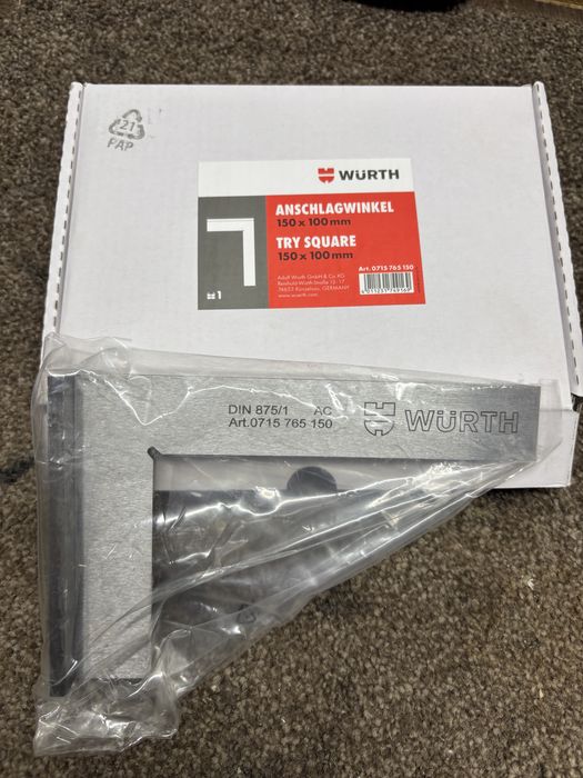 WURTH Kątownik DIN 875/1 150/100 mm ogranicznik kątowy