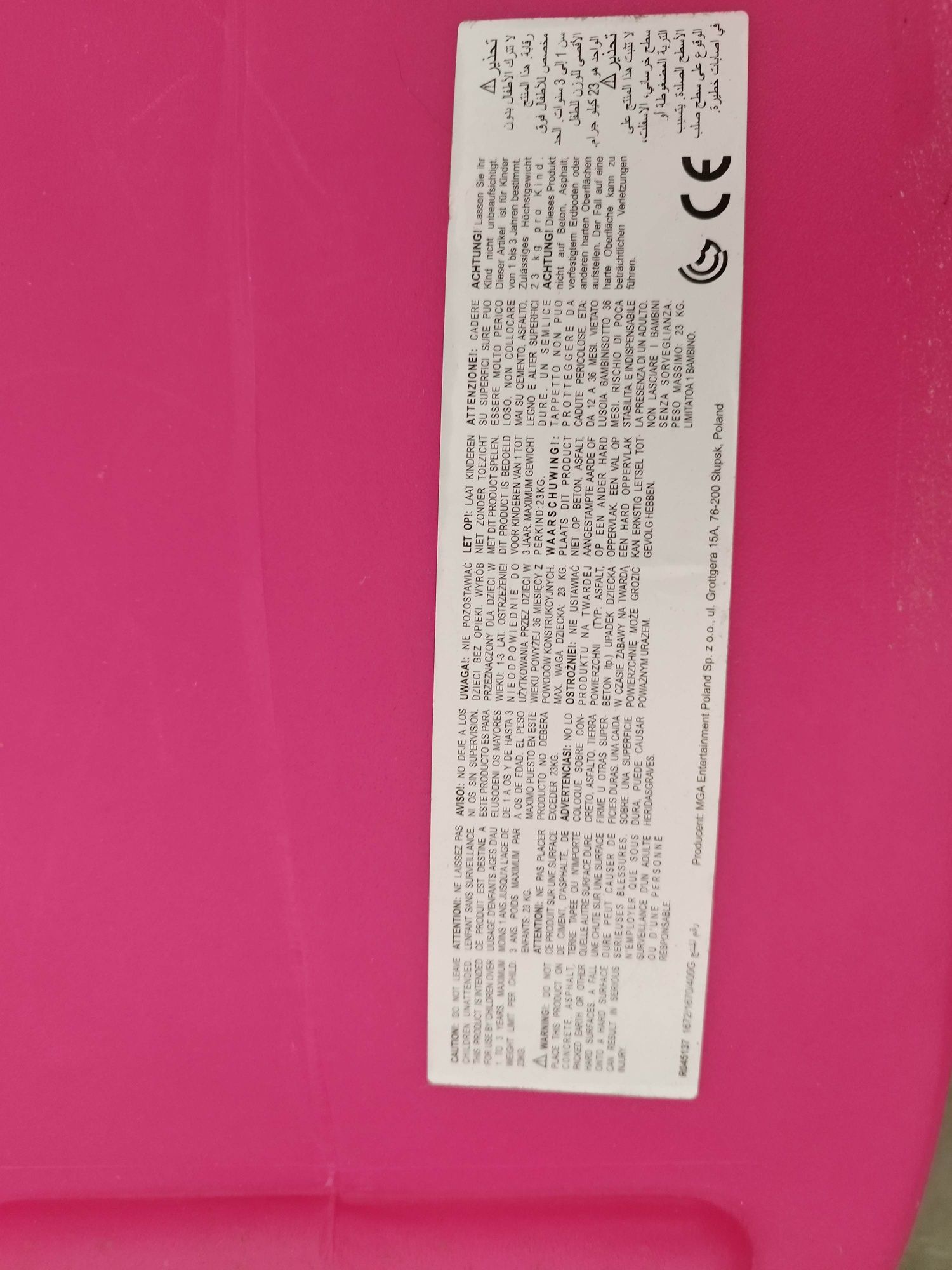 Little Tikes Bujany konik na biegunach różowy plastikowy