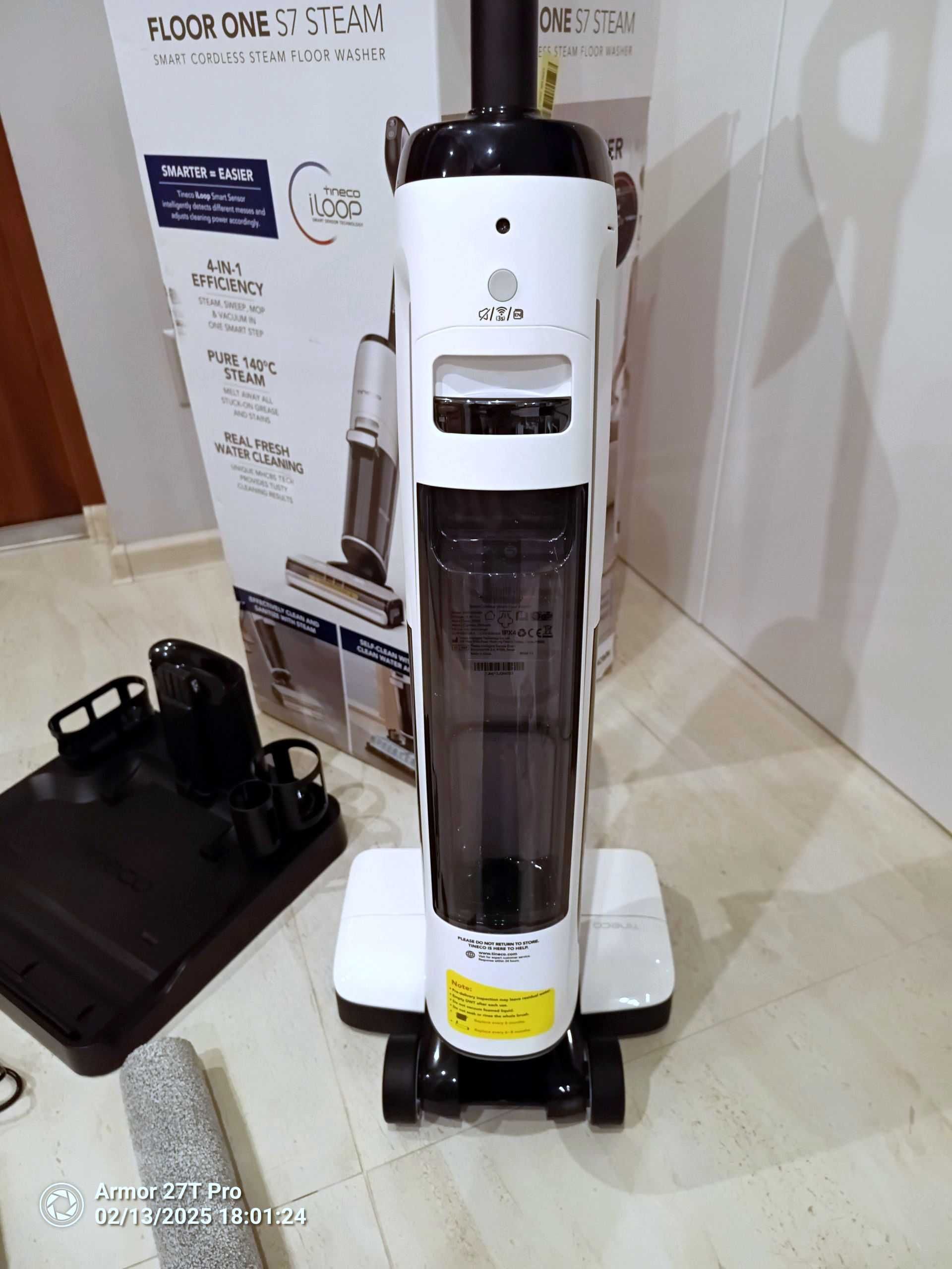 Tineco Floor ONE S7 Steam odkurzacz pionowy bezprzewodowy PARA 140°C