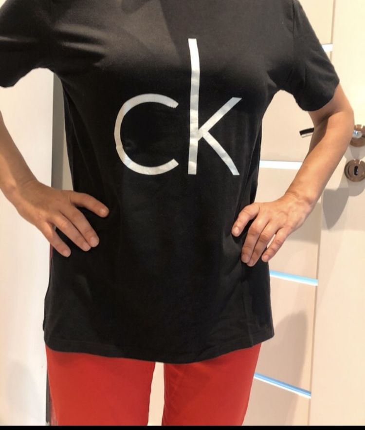 czarny t-shirt Calvin Klein