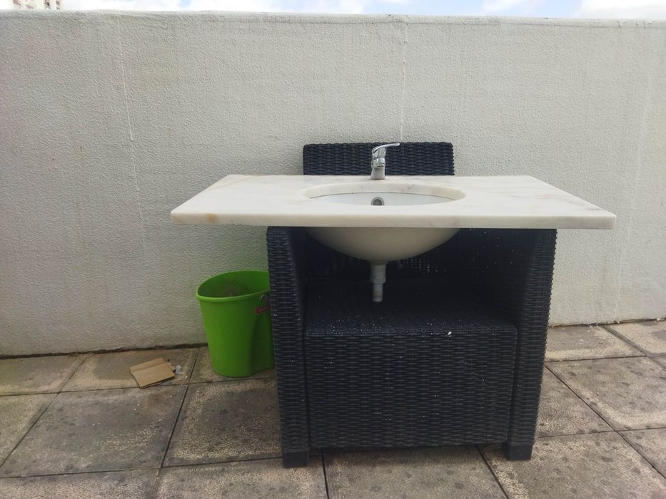 Lavatório para móvel WC em pedra mármore Valadares