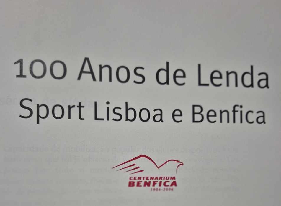 Livro "Sport Lisboa e Benfica 100 Anos de Lenda 1904 | 2004"