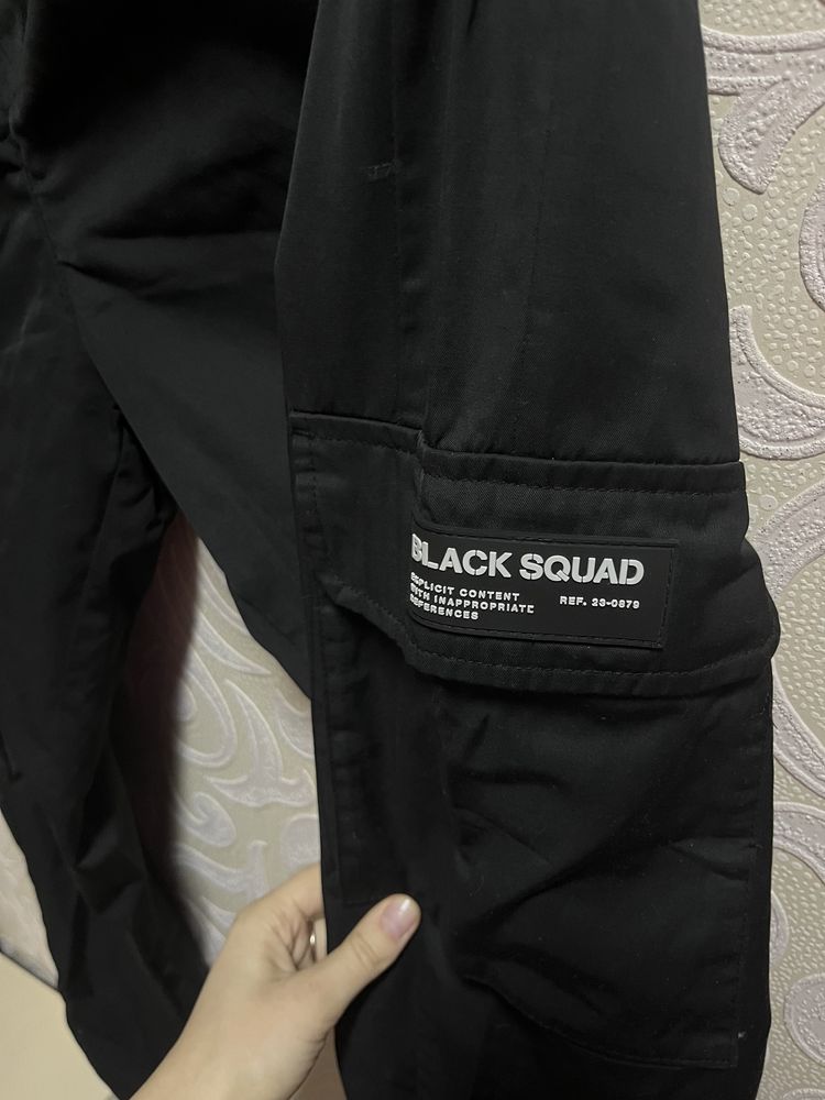 Штани широкі  карго  джогери Black Squad