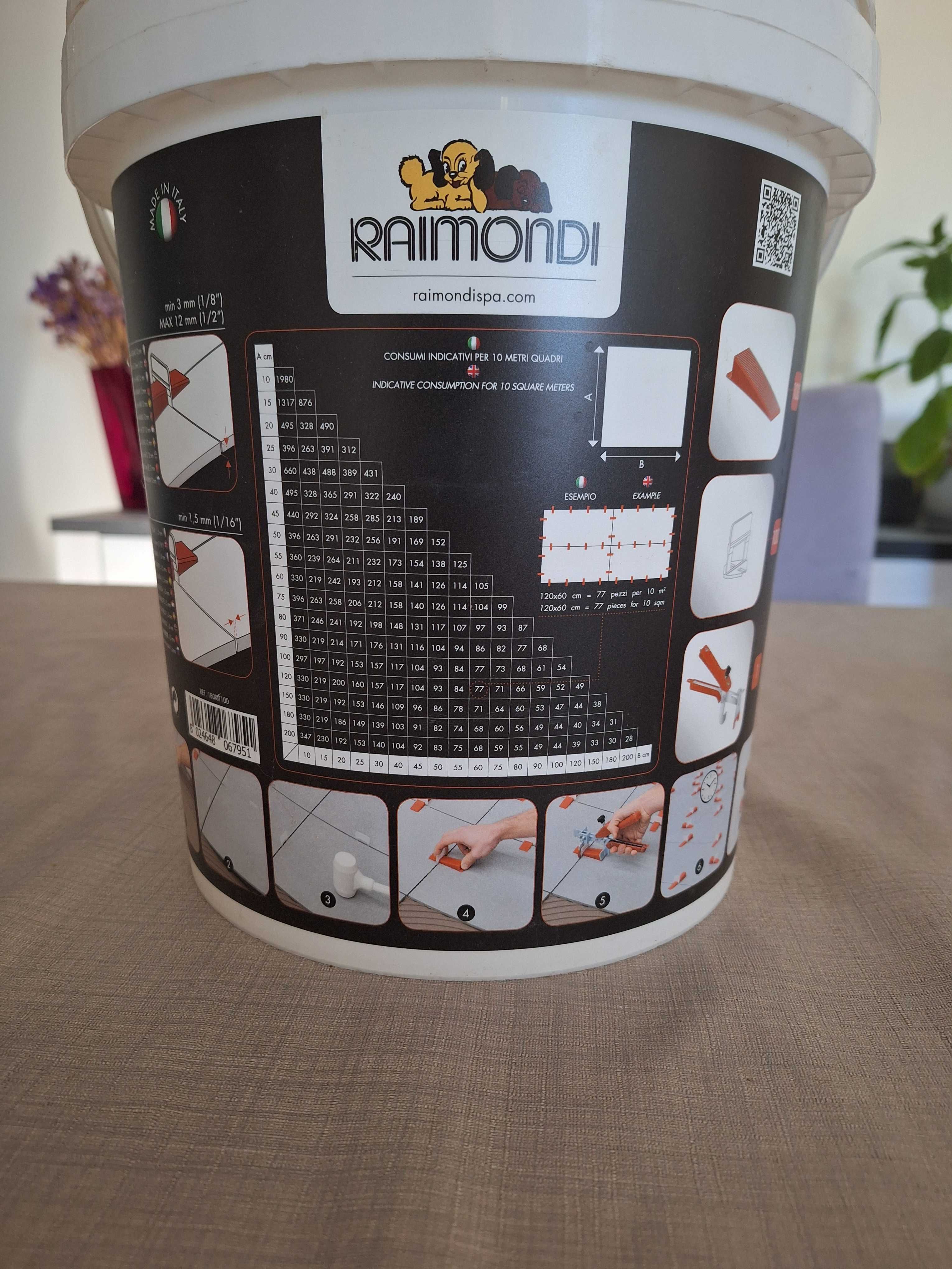 Reimondi Levelling System, zestaw do poziomowania płytek